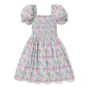 Janie and Jack Grace Floral Smocked Puff Sleeve dress - Size 14